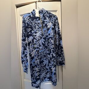 NWT LILLY PULITZER ASHLEE DRESS SIZE M MEDIUM LOW TIDE NAVY TALL TALES